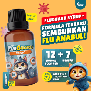Golden Paw - FLUGUARD SYRUP 30 ML Obat Flu & Batuk Kucing Rasa Bersahabat Tanpa Drama Tanpa Pahit