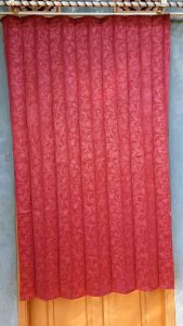 Gorden Plisket Motip Bunga Embos Halus Dan Lembut Free Kawat S