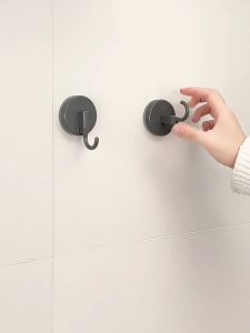 4Pcs High Strength Suction Cup Hook Wall Hangers Strong Suction Cup Hook Waterproof Bathroom Shower Hook Easy to Use