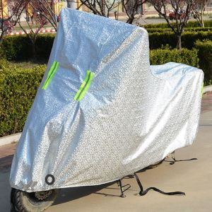 Bạt che xe máy áo bạt che nắng mưa cho xe máy bạt phủ xe máy tráng nhôm siêu bền chống thấm nước trắng bụi bẩn