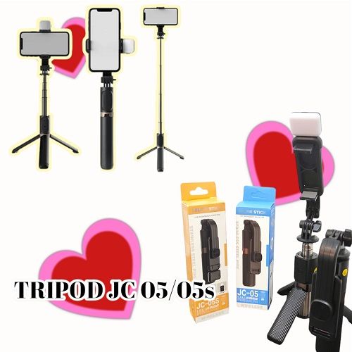 TRIPOD TONGSIS FULL BLACK MULTIFUNGSI JC 05/JC 05S TRIPOD SELFIE