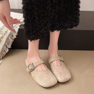 Free Shipping Thick-Soled Closed-Toe Slip-On Sandals For Women Perfect For Casual Wear Autumn New Arrivals And Pairing With Skirts