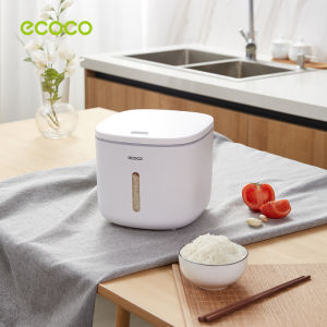(พร้อมส่ง)ECOCO กล่องใส่ข้าวสาร 5 กก. 10 กก. 2022 รุ่นใหม่ ถังใส่ข้าวสาร กันความชื้น กล่องเก็บอาหาร