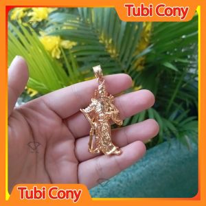 Mặt dây chuyền quan công quan thánh inox mạ vàng M232-121-DX Tubi Cony