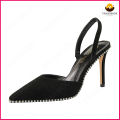 Slingback รองเท้าส้นสูงรองเท้าส้นสูงรองเท้าแตะผู้หญิงชี้นิ้วเท้าส้นรองเท้าแตะหนังนิ่มพรรคผู้หญิงรองเท้ากริชสุภาพสตรีรองเท้า. 