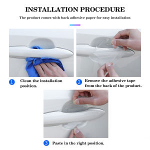 Performance โลโก้ E90 E60 F30 F10 F15 E63 E64 E65 E86 E89 E85 สติกเกอร์ใสสําหรับรถยนต์ BMW รูปลอกป้องกันที่จับประตูสําหรับ BMW M จํานวน8ชิ้น