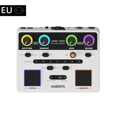 AUDOTA AVE-100 Vocal Multi-effects Processor with Reverb Delay Pitch Correction Three Harmony Modes