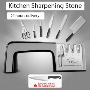 SG Stock EmmAmy® home Knife Sharpener 4 Stage Professional Kitchen Sharpening Stone Scissors Grinder Knives Tungsten Diamo