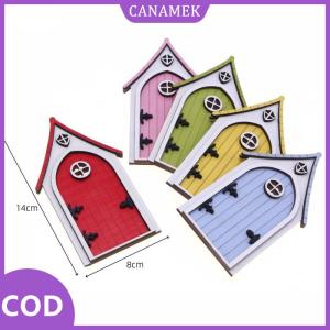 CANAMEK✨ Dollhouse mini Gỗ câu chuyện cổ tích cửa Dollhouse Gnome cửa mô hình thu nhỏ cảnh vườn tự làm đồ nội thất trang trí phụ kiện
