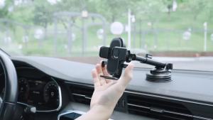 Bracketron Easy OneClick 3-in-1 Truck Phone Holder Dash Vent & Windshield Heavy-duty suction cup phone mount with 360 ° telescoping arm and hands-free clamp for trucks and vehicles