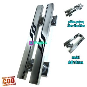 Handle Pintu Stainless Eropa Modern Warna Hitam - Panjang 33cm/45cm/60cm