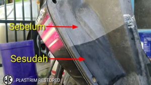 Penghitam Body Motor Kusam / Dasboard / Deck / Cover / Spakbor /Pengkilap Body Motor / Plastrim Restored Werkudhoro