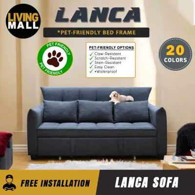 Living Mall Lanca 3-Seater Sofa Bed High Density Comfortable with PetFriendly Options in 20 Colours