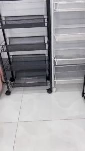 Kệ đựng đồ đa năng 3 tầng Sunmix khay nhựa cao cấp  kệ đựng đồ nhà bếp có bánh xe di chuyển (Loại To)