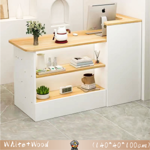 SUNOOM  Bar Counter Computer Desk Front Desk Simple Cash Register Wooden Reception Desk Modern Elegant Display Cabinet