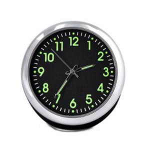 Mini Quartz Clock Exquisite Stick-on Clock Watch Mini Luminous Car Clock for Car Decoration Universal Home Timing Gadget