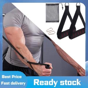 Sports🚴🏻‍♀️ D-ring kim loại phòng tập thể dục xử lý Grip Workout Heavy Duty Cáp máy xử lý với Hook cho yoga tập thể dục Workout Power Bands phòng tập thể dục