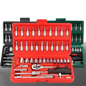 Aiwa Kunci Pas 40 Pcs Multipurpose Combination Socket Wrench Set with Ratchet Handle