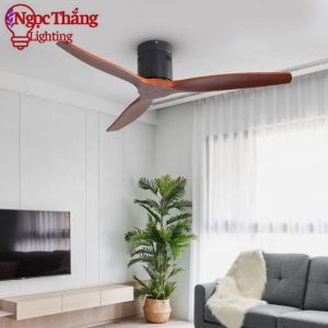 Quạt Trần 3 Cánh Gỗ Trang Trí Sảnh Phòng Khách Cao Cấp VF57 Ngọc Thắng (Kèm remote điều khiển từ xa)