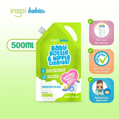 INSPI Babies Homecare Collection Liquid Detergent Fabric Softener & Bottle Cleanser Refill Pack