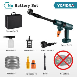 6-in-1 Cordless Car Washing Machine 200Bar Brushless Electric High Pressure Washer Household Car Garden Power Tools For Makita 18V-21 Battery