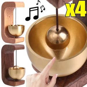 4Pcs Solid Wooden Doorbell / Wood Wind Chimes / Japanese Style Hanging Loud Doorbell / Vintage Magnet Decorative Door Bell / Entrance Opening Doorbell / Guest Housewarming Gift