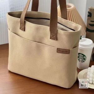 Student class day Japanese style single shoulder versatile simple large capacity canvas casual commuting literary tote handbag cloth bag