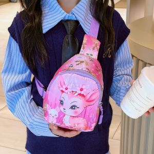 卡通可爱包包儿童时尚潮搭胸包女童小背包今年新款男女童斜挎小包