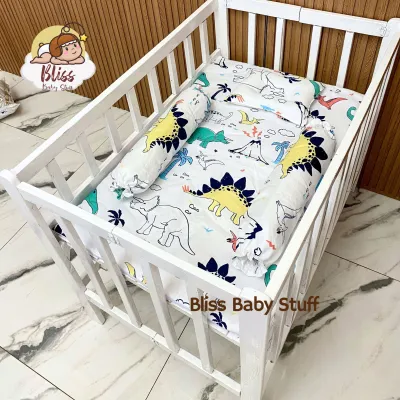 5in1 Crib Set Mattress for Baby Newborn Baby 100% Canadian Cotton Bedding with FREE Gift | Crib Not included