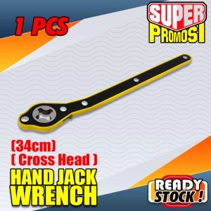 Scissor Jack Ratchet Wrench Garage Labor Saving Tire Wheel Lug Wrench Handle Jack Spanner Ratchet