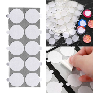 สติกเกอร์ขี้ผึ้งปิดผนึกสองด้าน25มม. แผ่นกลมจุดสำหรับการปิดผนึกขี้ผึ้งทำของตกแต่ง