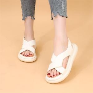 Free Shipping WomenS Flat Sandals 2026 Summer New Style Versatile Slip-On Design Suitable For Outdoor Wear Non-Slip Soft Sole Comfortable And With A Crisscross Design