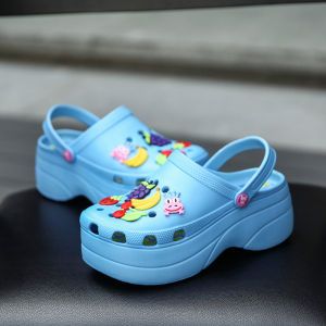 [Free Shipping] Platform Sandals Thick-Soled Casual Sandals WomenS Summer Sandals Korean-Style Student Sandals Slip-On Sandals