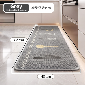 Kitchen floor mat Anti slip Oil resistant Waterproof Carpet floor mat linen absorbent rattan machine washable