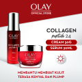 Olay Regenerist Collagen Peptide 24 - Paket Skincare Anti Aging Serum dan Krim Moisturizer. 