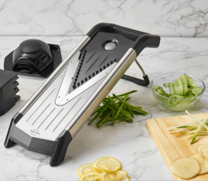 Dụng Cụ Cắt Bào Sợi Thái Lát Đa Năng LOẠI CAO CẤP 5 Trong 1 Bằng Thép Không Gỉ Hình Chữ V Tiết Kiệm Thời Gian Vào Bếp