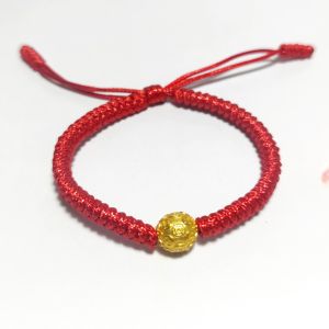 Vòng Tay Lắc Tay Dây Chỉ Đỏ May Mắn Mix Charm Bi Kim Tiên - MS027