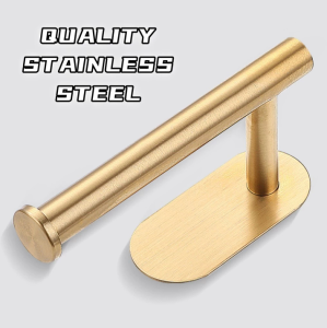 Paper Holder Stainless Steel Toilet Tissue Roll Rack Self Adhesive No Drill Bathroom Pemegang Tisu