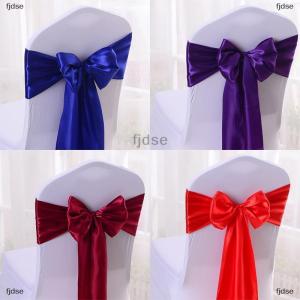 [COD] fjdse ที่มีสีสันซาตินสายสะพายแต่งงานที่มีคุณภาพสูงเก้าอี้โบว์สำหรับเก้าอี้ครอบคลุมสายสะพาย Birthday PARTY Hotel Show Decoration ขายส่ง