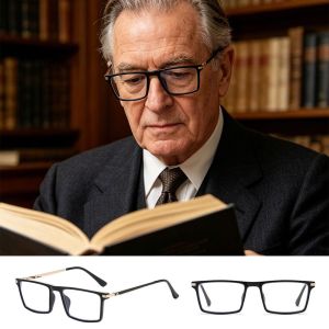 PLLEWY Blue Ray Blocking Anti-Blue Light Reading Glasses Photochromic Multifocal Optical Eyewear Portable Sports Hyperopia Glasses Men Women