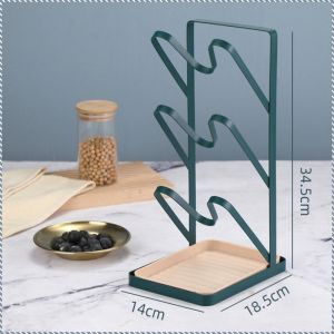 อุปกรณ์วางฝาหม้อ ถอดออกได้ ที่วางฝาหม้อ สแตนเลสหนา ระบายน้ำได้อย่างง่ายดาย หรูหราเบาๆ