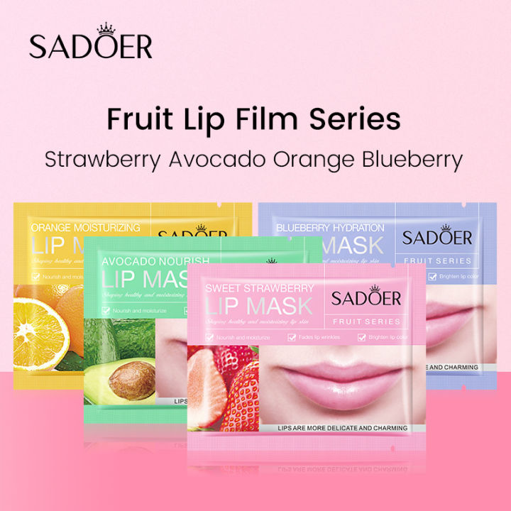Sadoer Moisturizing Lip Mask Natural Essence Crystal Collagen Bibir lip