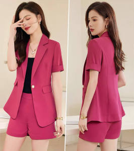 Set Bộ Vest Ba Món Dáng Ngắn Tay Lỡ Trẻ Trung Sành Điệu - GK House 47 - Bộ Vest Ba Món Bộ Vest Nữ Đẹp Sang Trọng