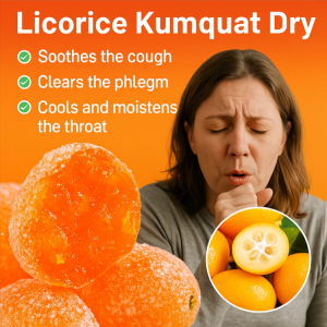 Licorice Kumquat Dry Cool Throat Candied Fruit Relieve Cough And Reduce Phlegm Preserved Fruit Casual Snacks Sweet and Sour