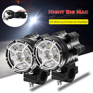 Motorcycle Led Headlight 6LED 6000K Waterproof Driving Spot Fog Lights External MOTO Accessories bulb 6D H 12V