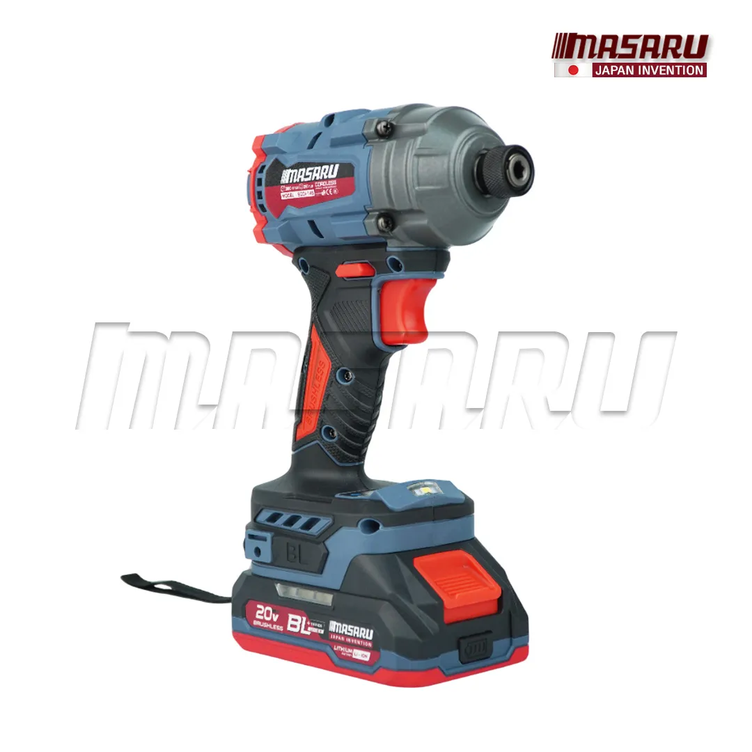 MASARU รุ่น SCDI-145 แรงบิด 250 N.m ไขควงกระแทกไร้สาย 20 V มอเตอร์บลัสเลส สว่านกระแทก สว่านmasaru พร้อมใช้งาน