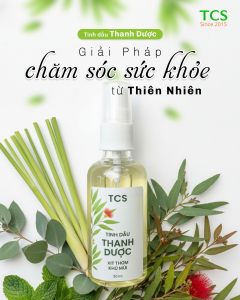 TINH DẦU THANH DƯỢC TCS Tinh dầu của sự thư giãn & an lành- Bạc hà Sả chanh Tràm và Bạch đàn chanh
