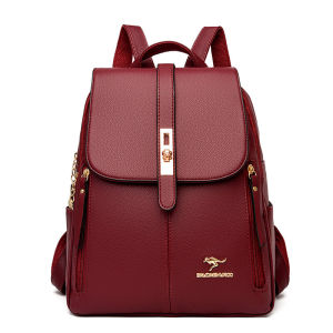 High Quality Leather Backpack Women Large Capacity Backpack Purses Female Vintage Bag School Bags  Ladies Travel Bagpack