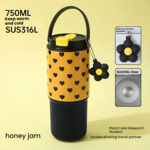 316 Stainless Steel Tumbler 750ML （25OZ）Insulated Water Bottle with Handle Straw Hot Cold Cup