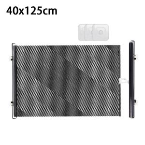 VIVAZ Folding Pet Fence Barrier Easy Installation Retractable Pet Safety Gate Durable with Universal Hooks Pet Isolation Gate Pets Dogs Accessories